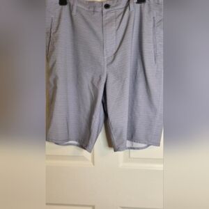 Hurley 36 Gray Black Striped Pockets  Casual Outhing Board Men's Shorts